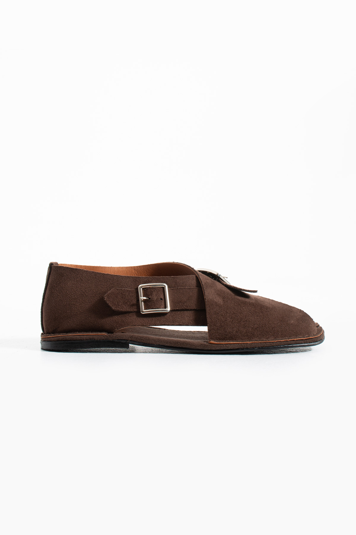 DUXAL SHOES Cooper İçi Hakiki Deri Süet Kadın Sandalet Tokalı Günlük Rahat Ayakkabı - Babet görsel 5