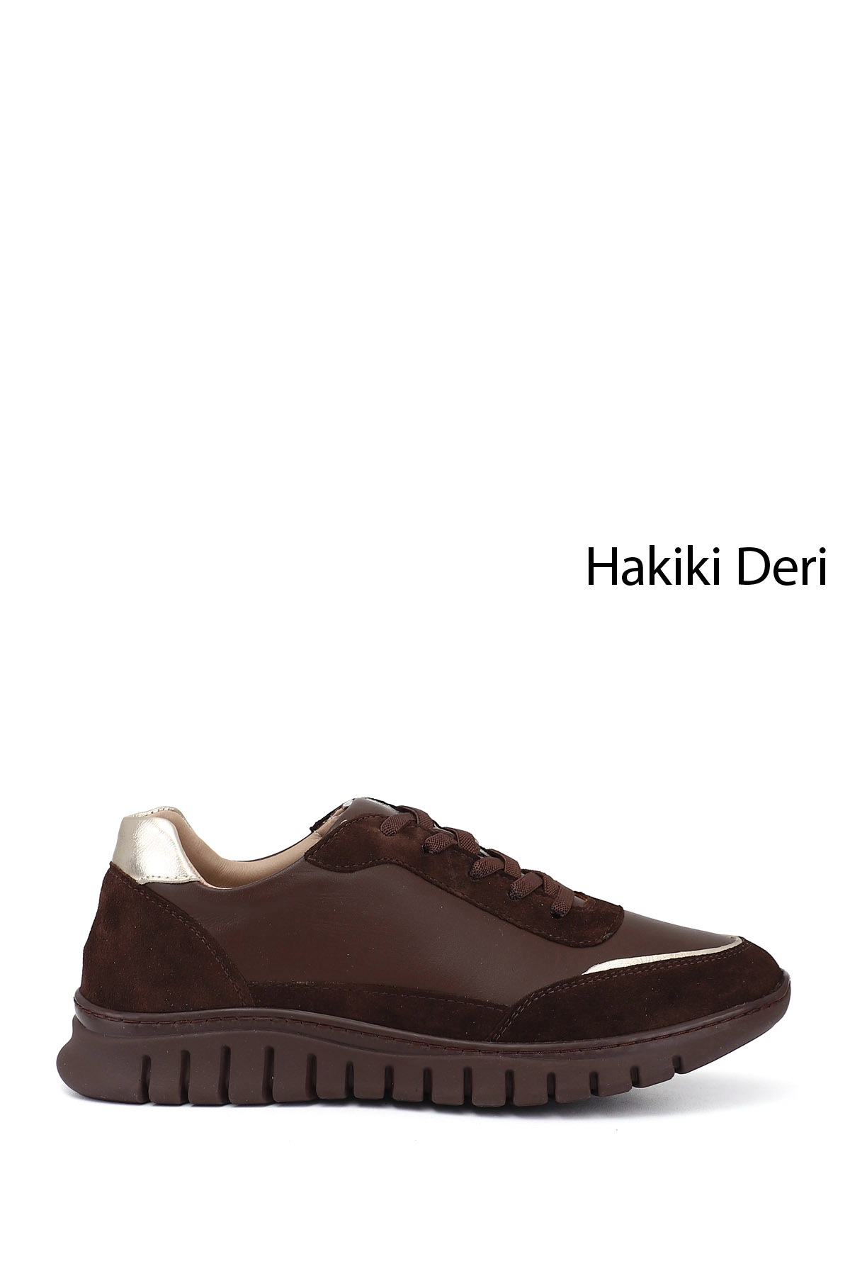 GÖNDERİ(R) Kadın KAHVERENGİ Lastik Bağcıklı Hakiki Deri Sneaker