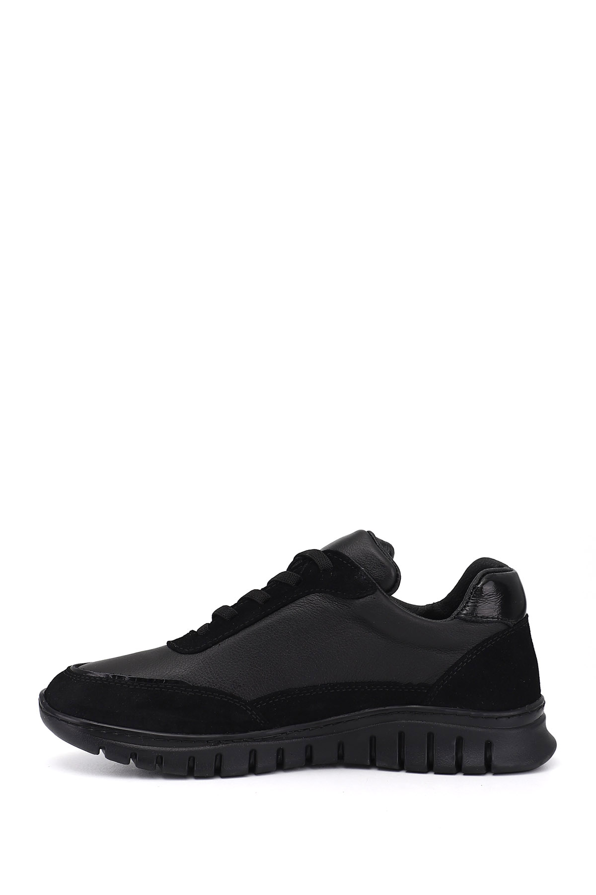 GÖNDERİ(R) Kadın SİYAH Lastik Bağcıklı Hakiki Deri Sneaker görsel 4