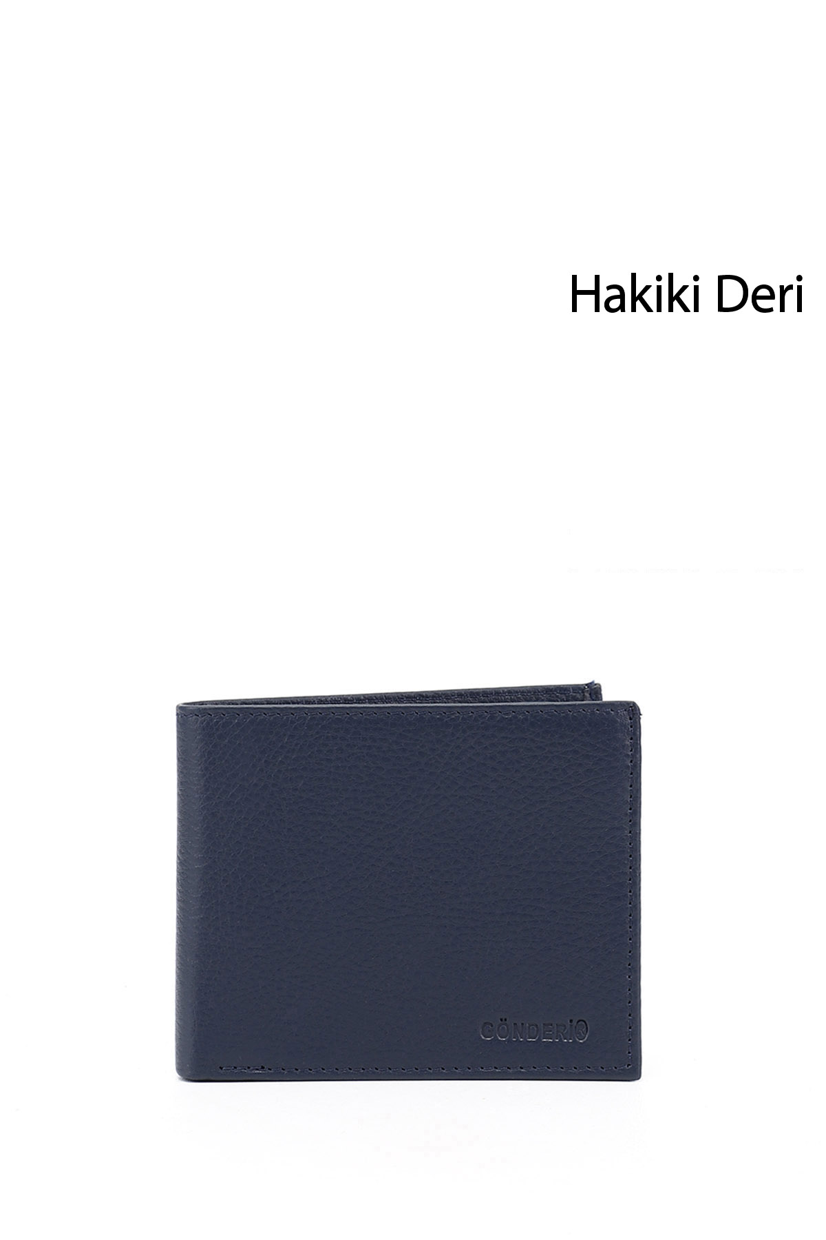 GÖNDERİ(R) Erkek AÇIK LACİVERT Hakiki Deri Yatay Cüzdan