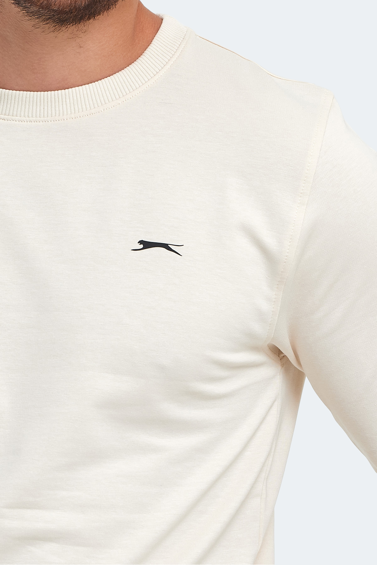 SLAZENGER ORVAR IN Erkek Sweatshirt Bej görsel 4