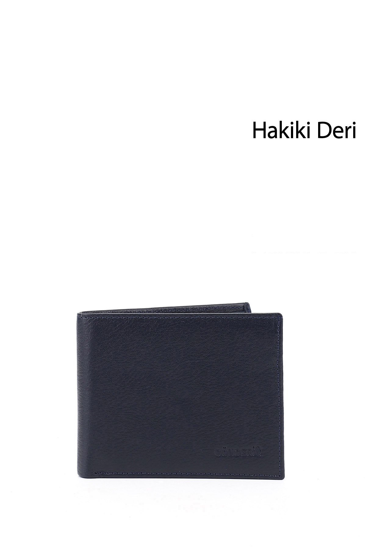 GÖNDERİ(R) Erkek AÇIK LACİVERT Hakiki Deri Yatay Cüzdan