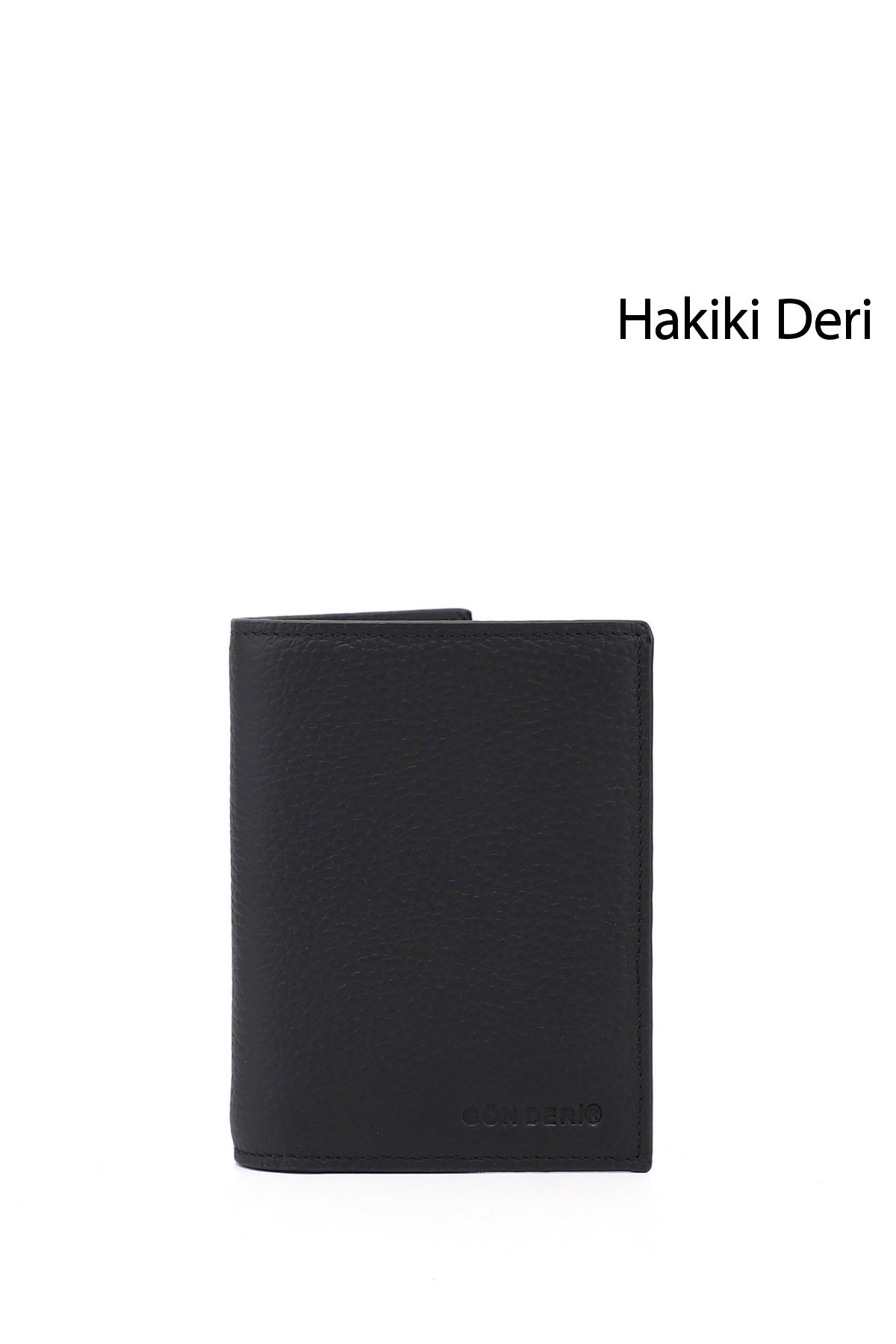 GÖNDERİ(R) Erkek MAT SİYAH Hakiki Deri Dikey Cüzdan