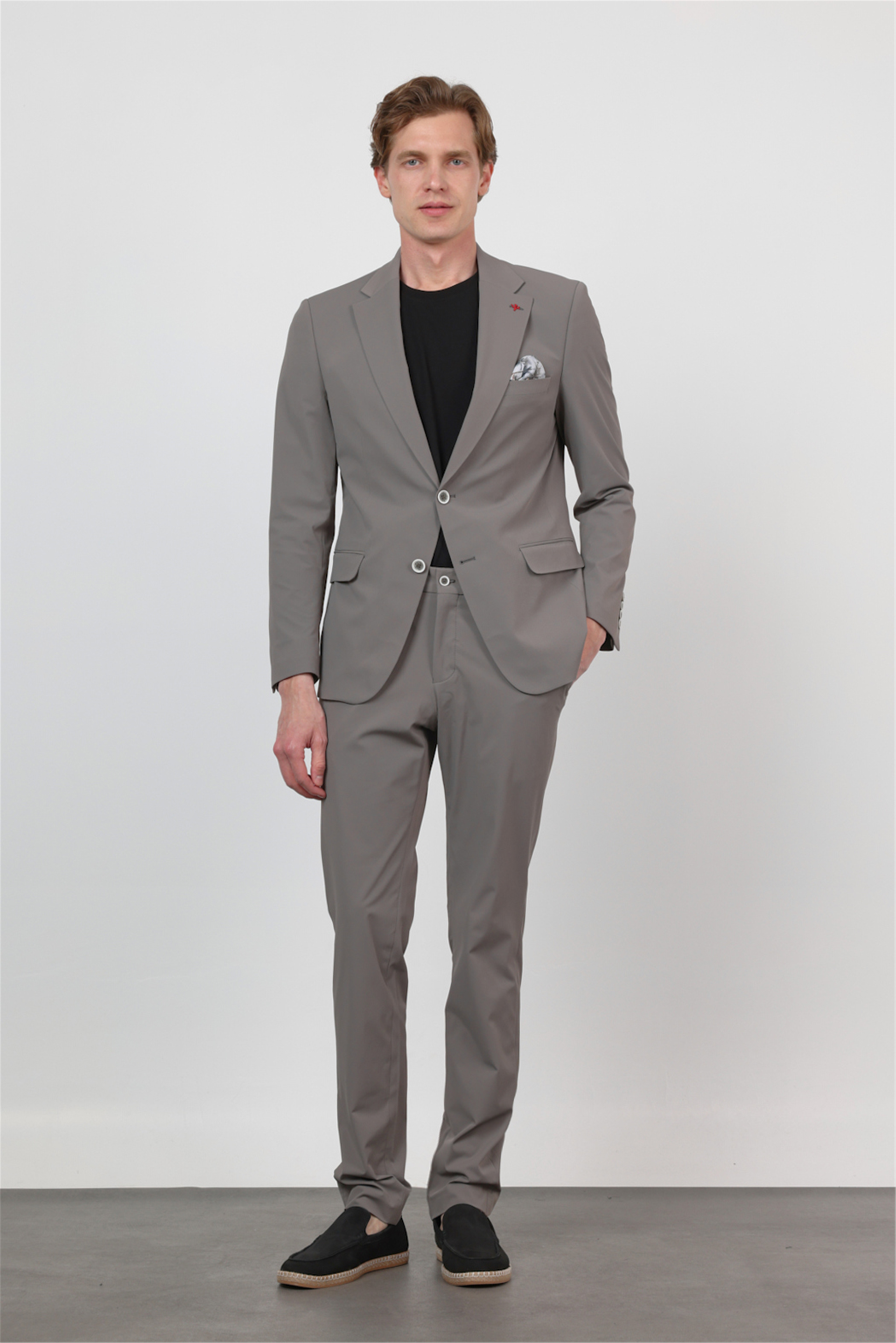 İMZA Kendinden Desenli Mono Yaka 6 Drop Slim Fit Takım Elbise 1001260162