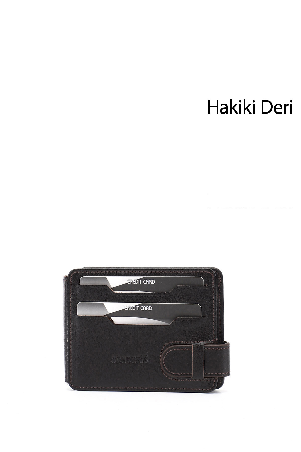 GÖNDERİ(R) KAHVERENGİ Hakiki Deri Unisex Kartlık