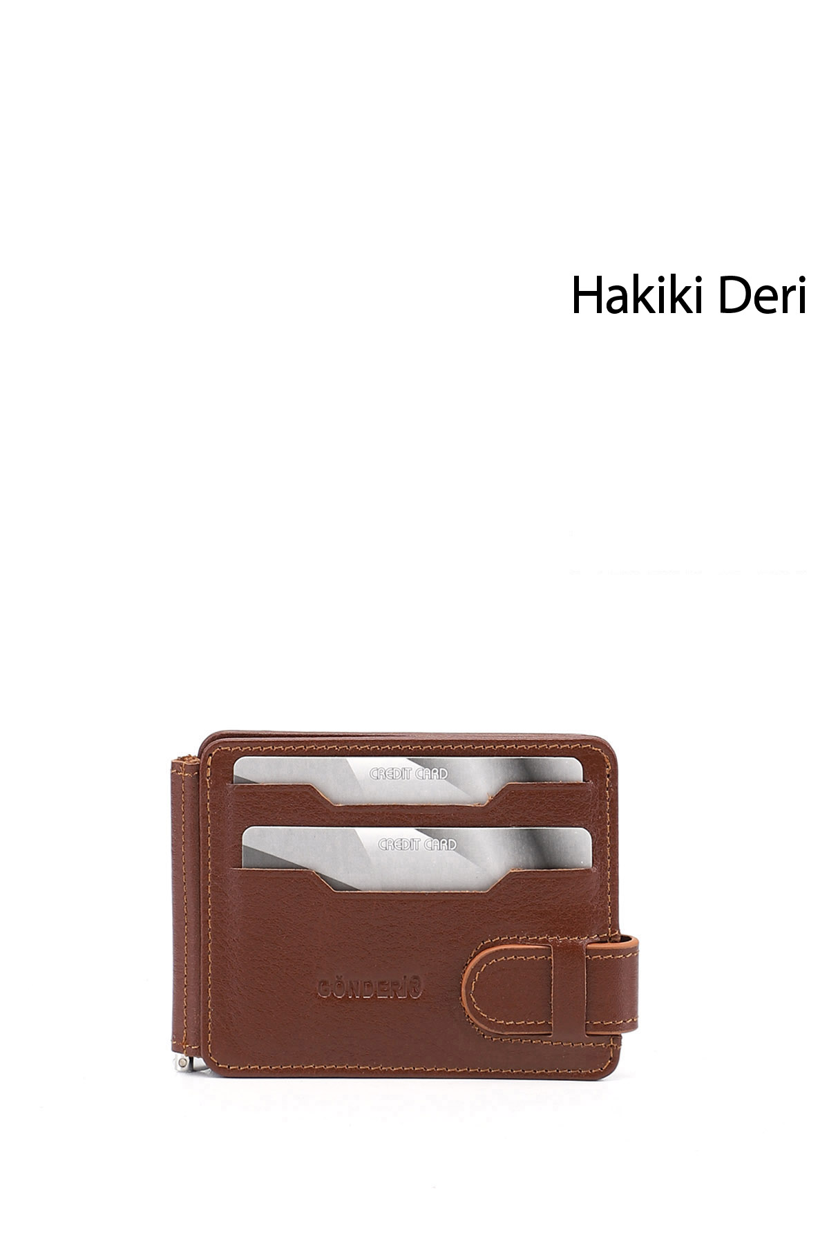 GÖNDERİ(R) TABA KAHVE MEL. Hakiki Deri Unisex Kartlık