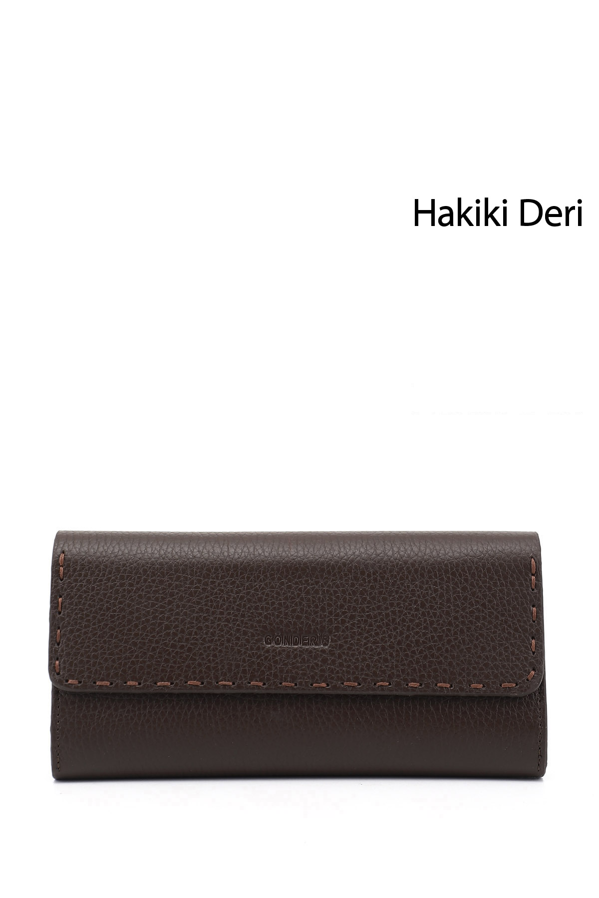 GÖNDERİ(R) Kadın KAHVERENGİ Yatay Hakiki Deri Cüzdan