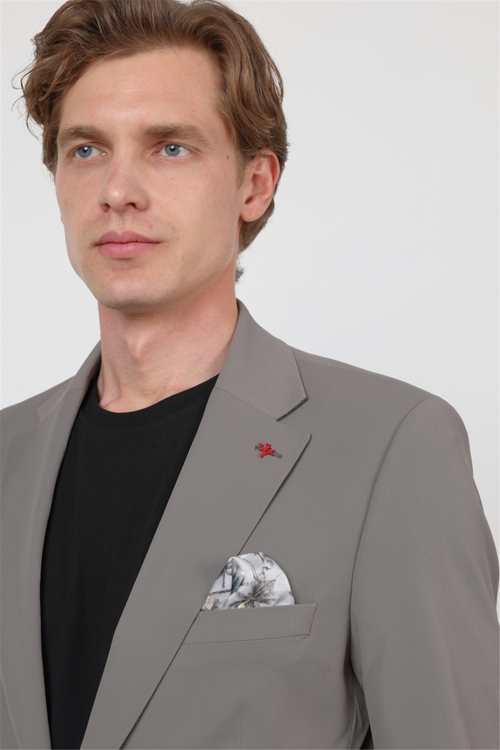 İMZA Kendinden Desenli Mono Yaka 6 Drop Slim Fit Takım Elbise 1001260162 görsel 4