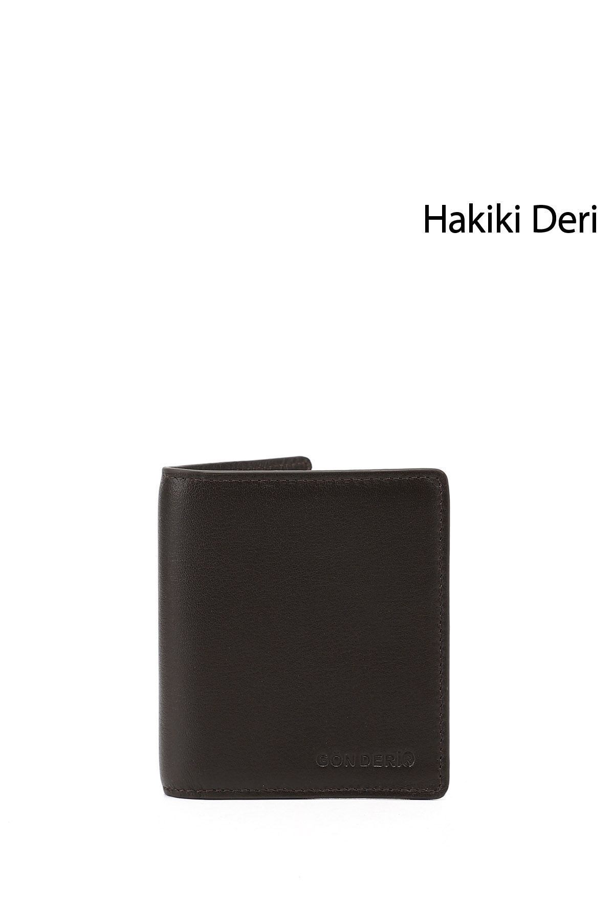 GÖNDERİ(R) Erkek KAHVERENGİ Hakiki Deri Dikey Cüzdan