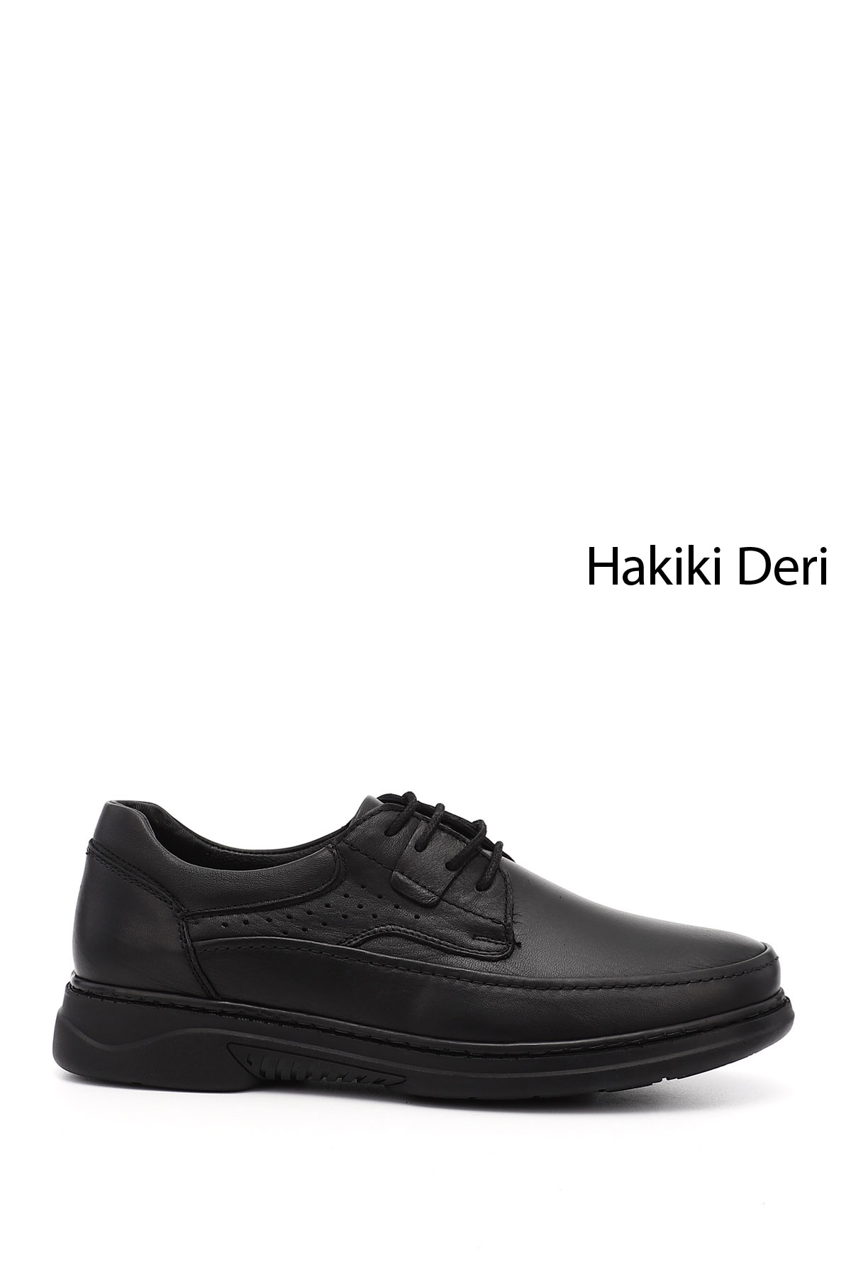 GÖNDERİ(R) Erkek AÇIK SİYAH Bağcıklı Hakiki Deri Comfort Ayakkabı