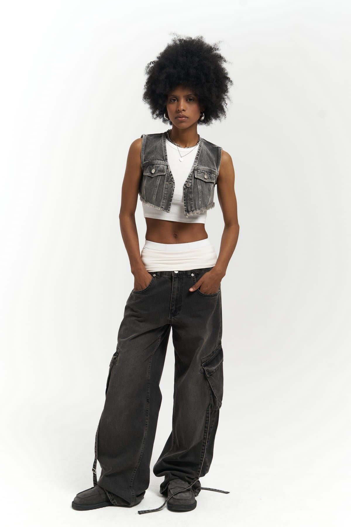 Mai Collection Regina Füme Jean Yelek görsel 6