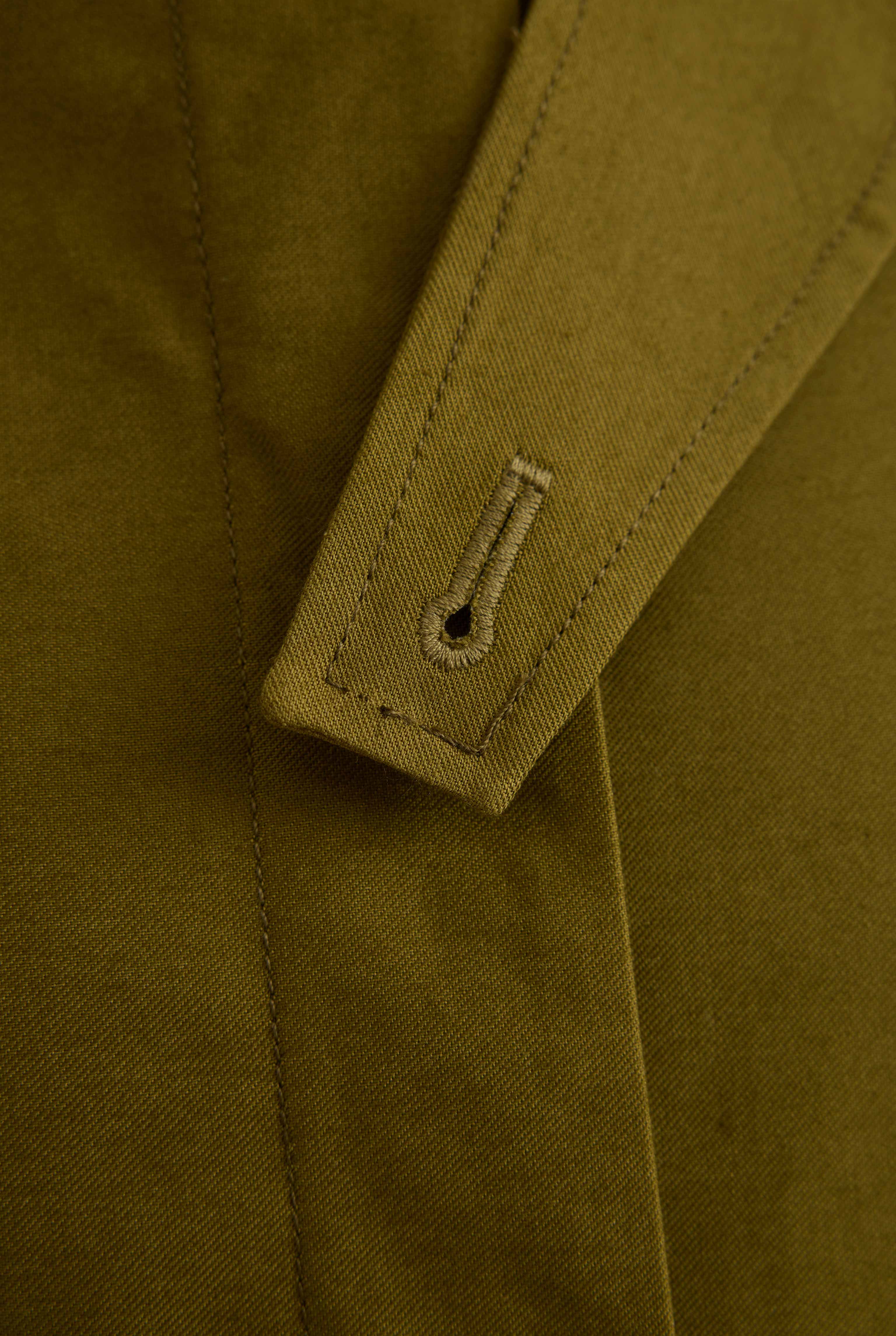HE-QA Gabardin Trençkot Yağ Yeşili görsel 5