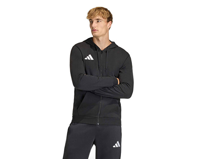 Adidas Ent26 Fz Hood Erkek Futbol Kamp Fermuarlı Sweatshirt KF5945 Siyah