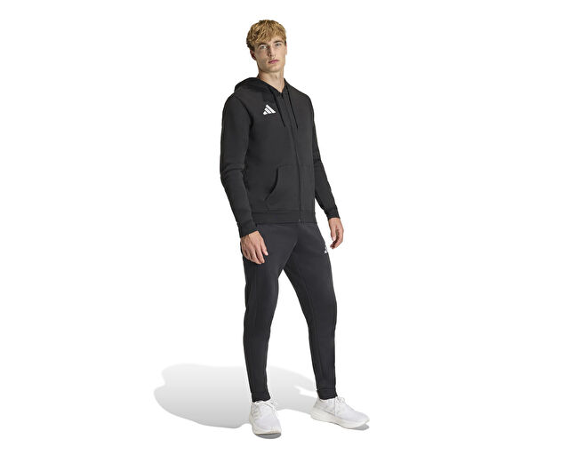 Adidas Ent26 Fz Hood Erkek Futbol Kamp Fermuarlı Sweatshirt KF5945 Siyah görsel 6