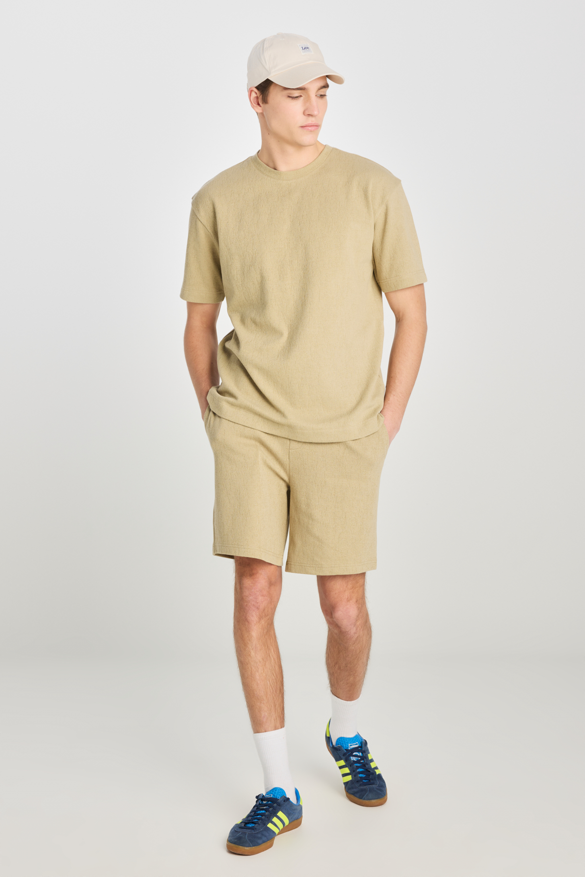 Lee Relaxed Fit Normal Bel Pamuklu Açık Yeşil Şort