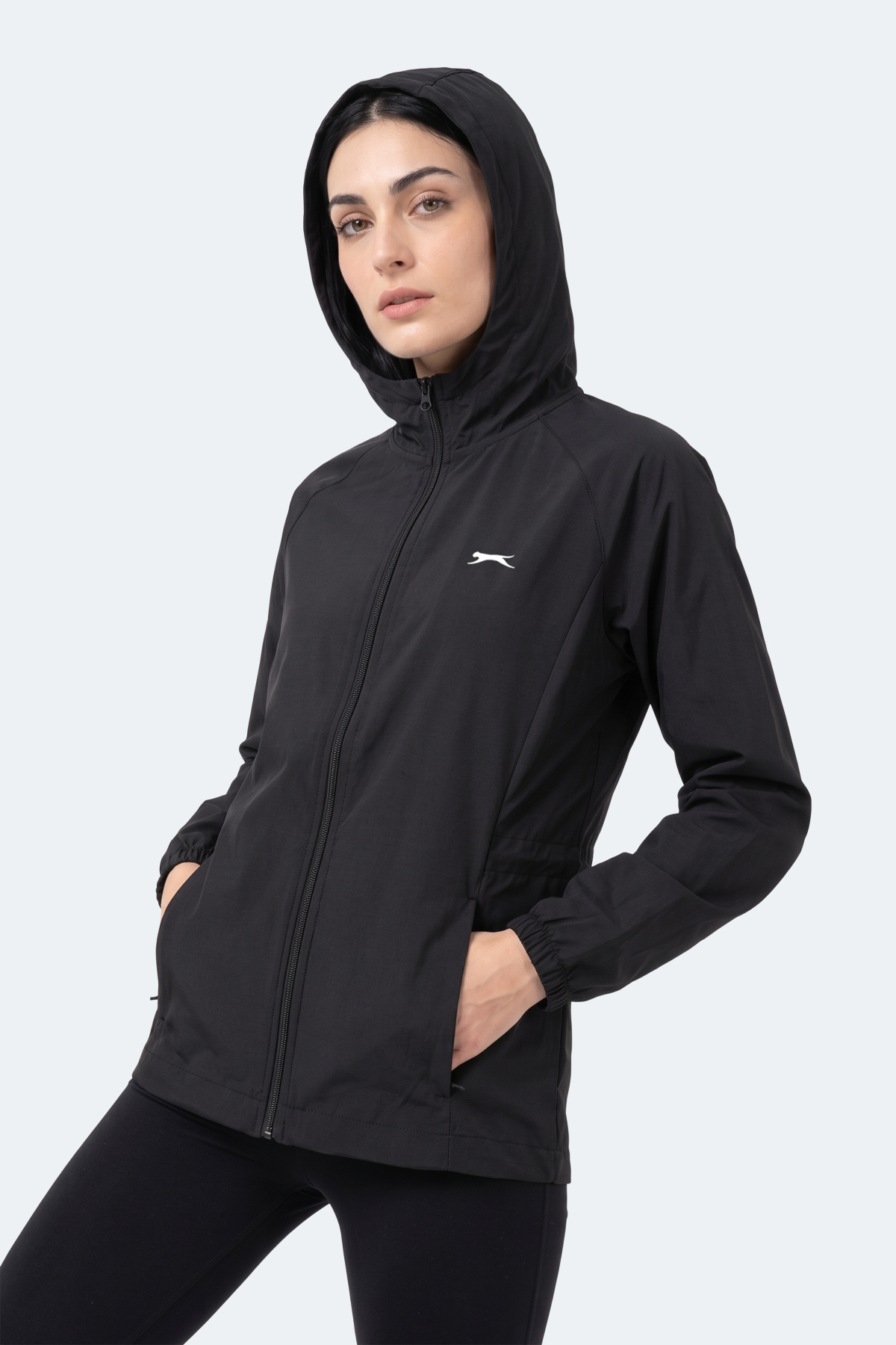 SLAZENGER RUSTIC Kadın Siyah Rüzgarlık görsel 5