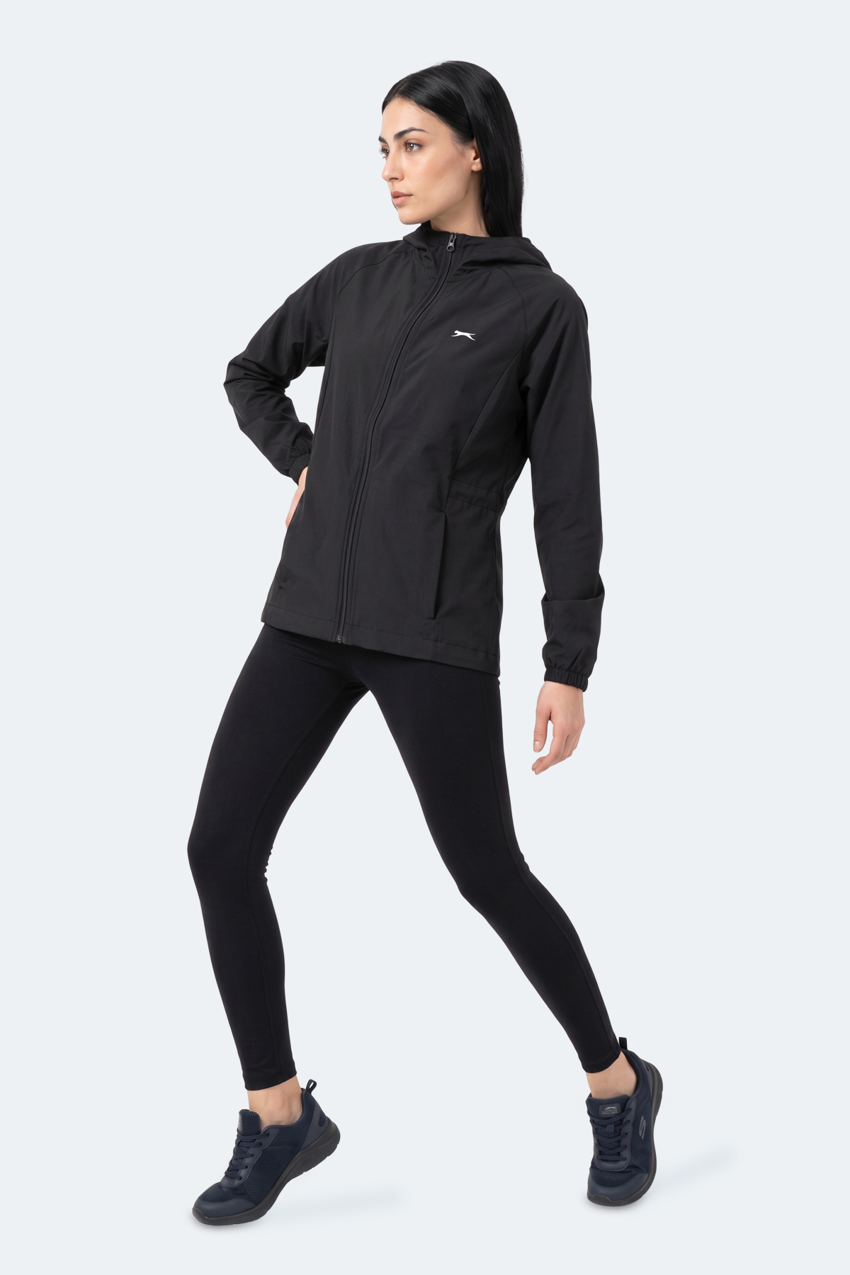 SLAZENGER RUSTIC Kadın Siyah Rüzgarlık görsel 6