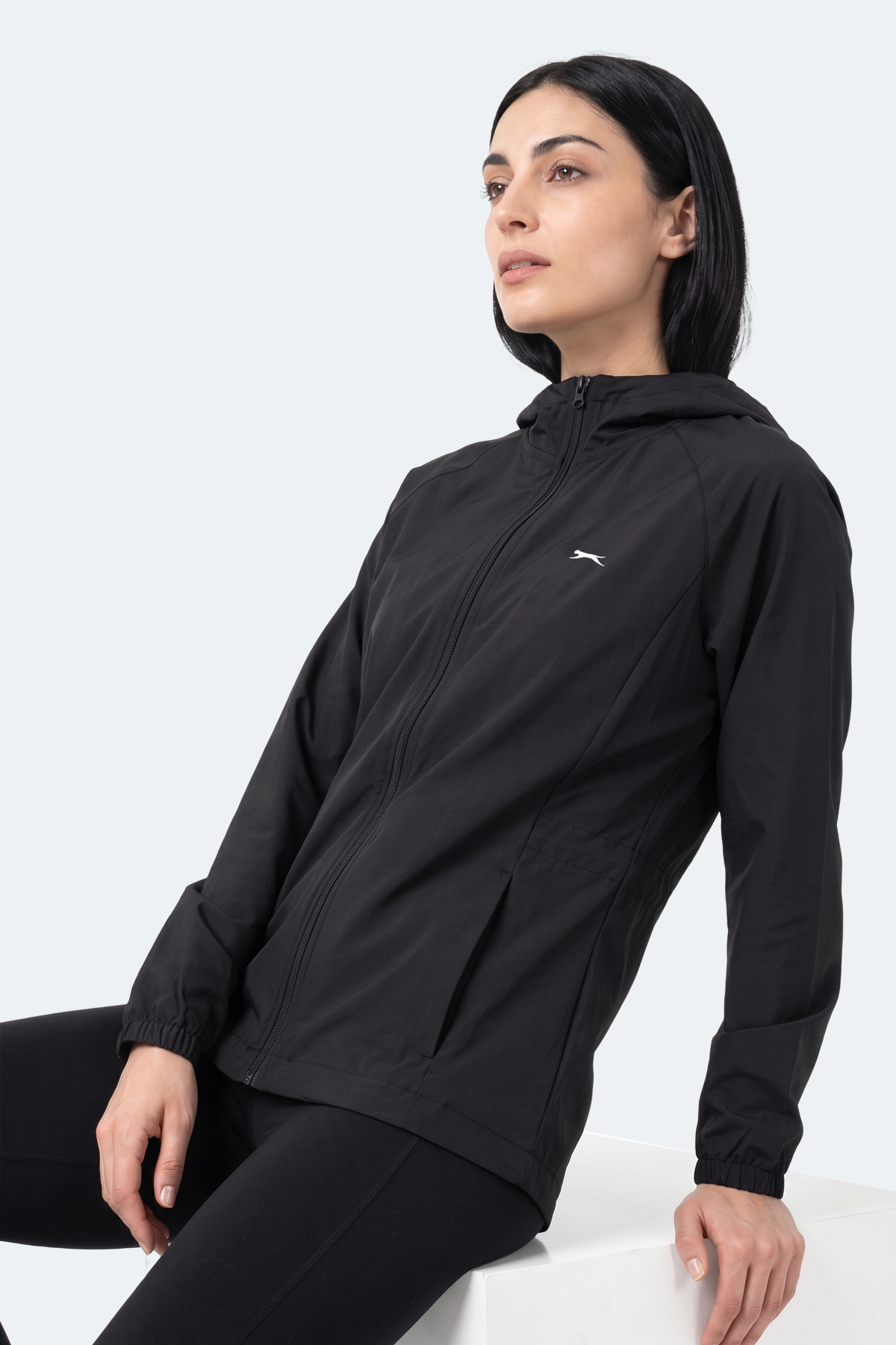 SLAZENGER RUSTIC Kadın Siyah Rüzgarlık görsel 7