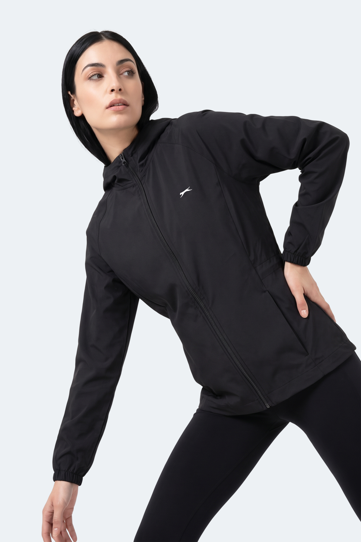 SLAZENGER RUSTIC Kadın Siyah Rüzgarlık görsel 8