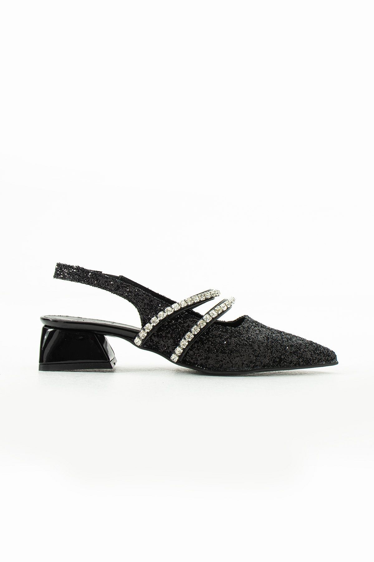 DUXAL SHOES kadın taşlı babet-topuklu ayakkabı-LİNDA görsel 2