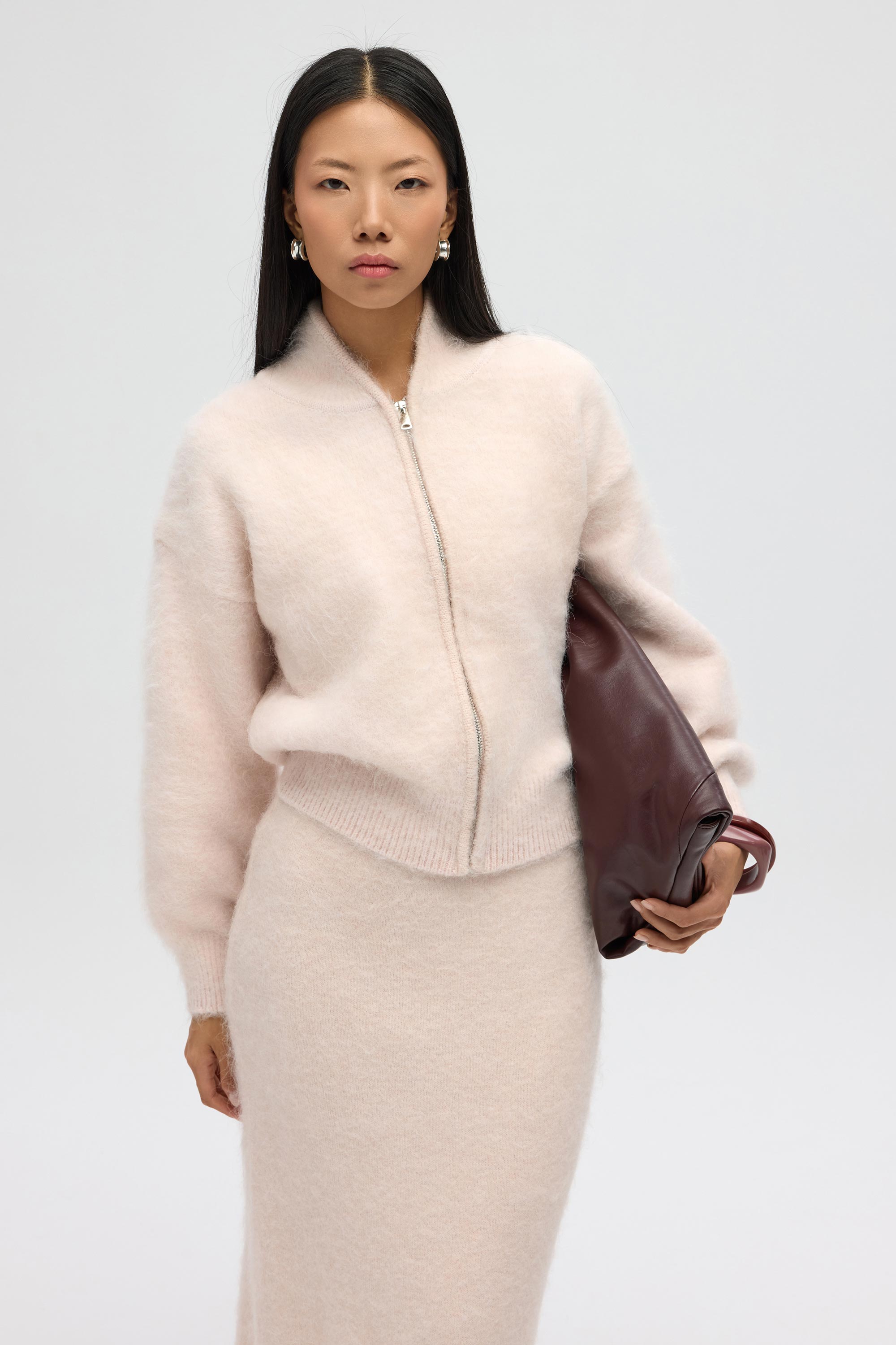 Mai Collection Nivra Pembe Uzun Triko Etek görsel 6