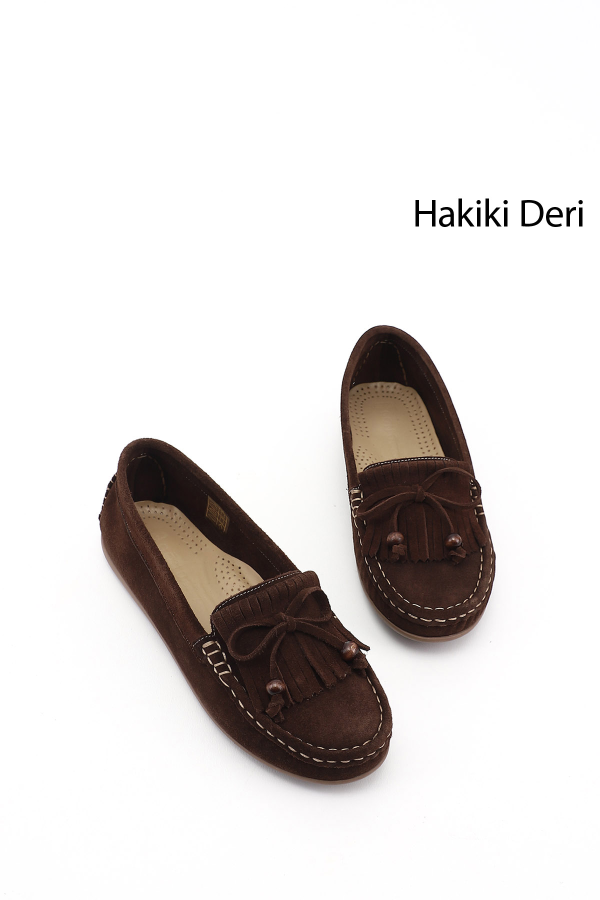 GÖNDERİ(R) Kadın AÇIK KAHVERENGİ Fiyonklu Hakiki Deri Comfort Loafer