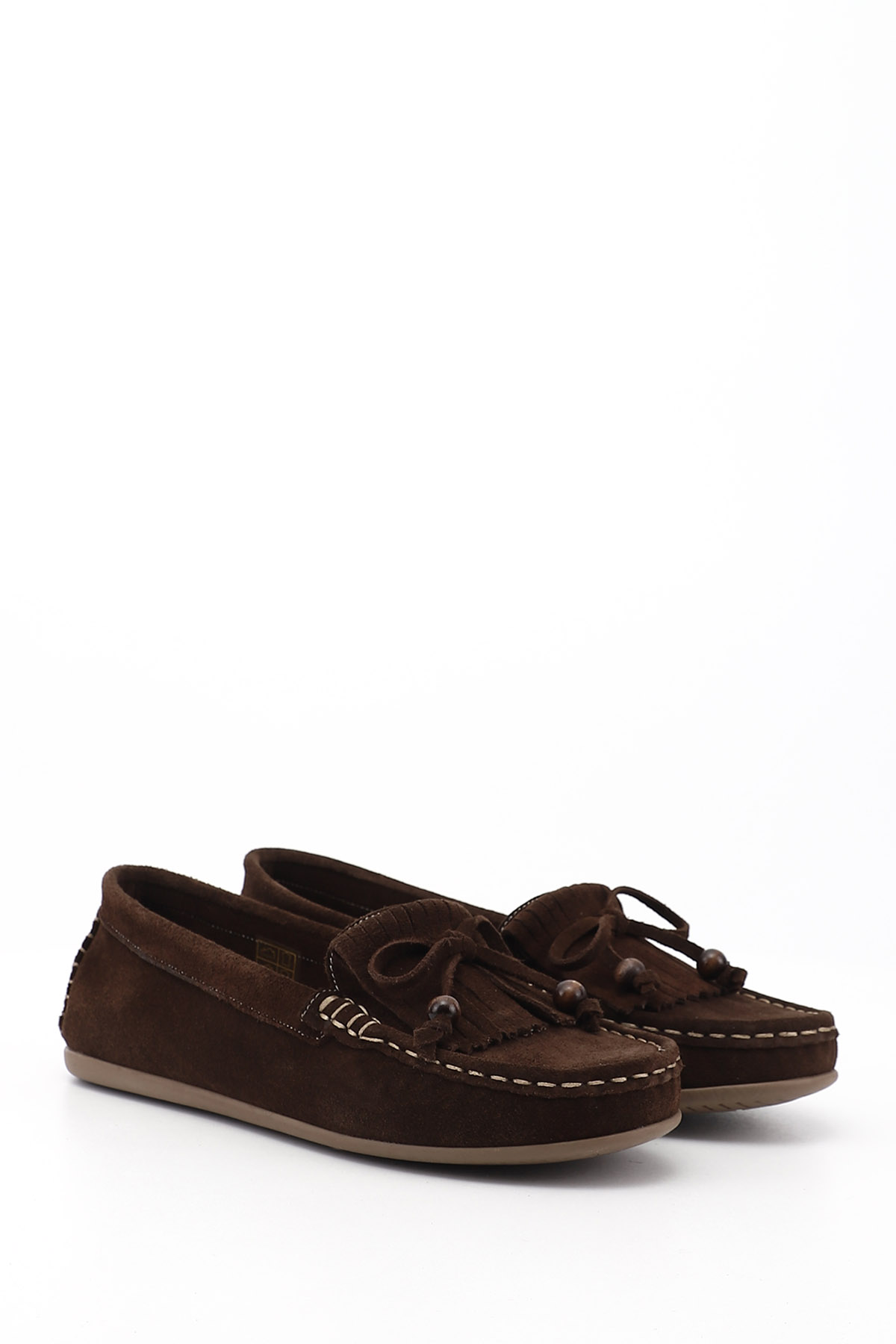 GÖNDERİ(R) Kadın AÇIK KAHVERENGİ Fiyonklu Hakiki Deri Comfort Loafer görsel 2