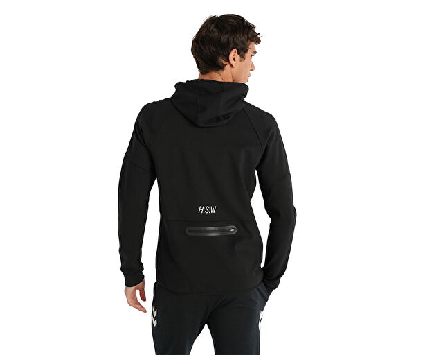 Hummel Inter Zip Hoodie Erkek Günlük Fermuarlı Sweatshirt 921257-2001 Siyah görsel 2