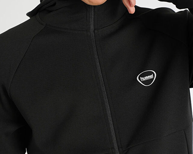 Hummel Inter Zip Hoodie Erkek Günlük Fermuarlı Sweatshirt 921257-2001 Siyah görsel 3