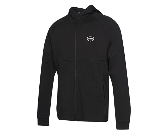 Hummel Inter Zip Hoodie Erkek Günlük Fermuarlı Sweatshirt 921257-2001 Siyah görsel 4