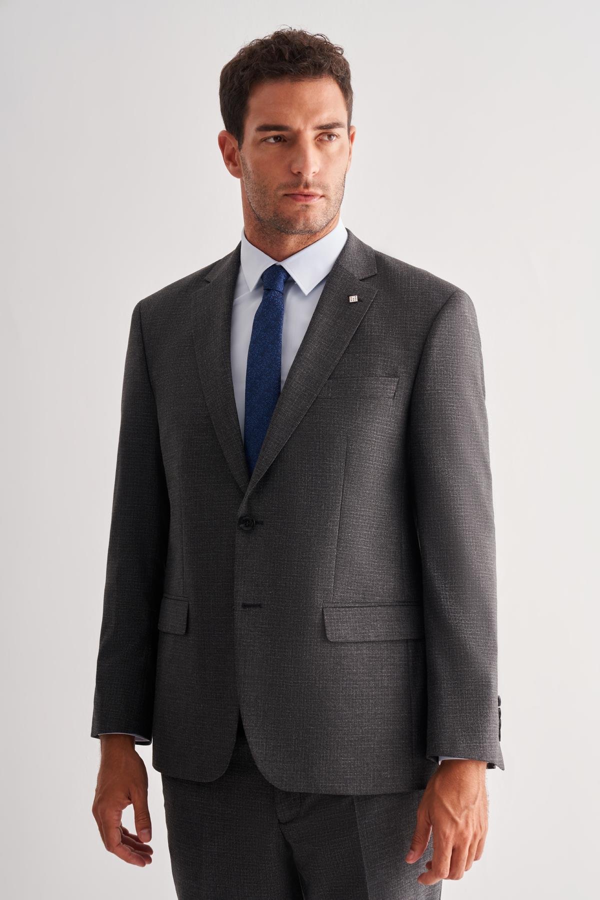 İMZA Koyu Antrasit 4 Drop Comfort Fit Classic Takım Elbise 1001255121