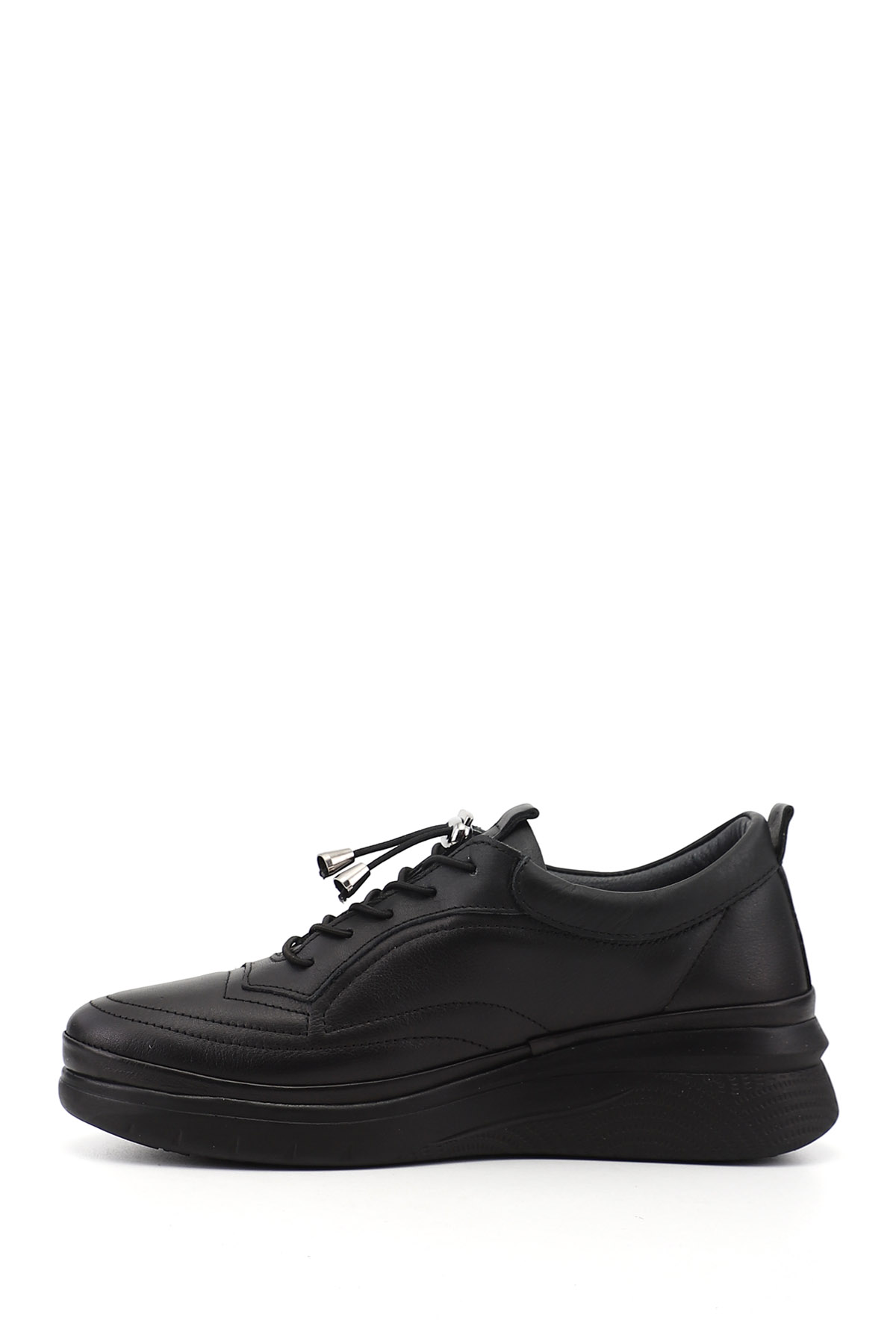GÖNDERİ(R) Kadın SİYAH Bağcıklı Hakiki Deri Sneaker görsel 5