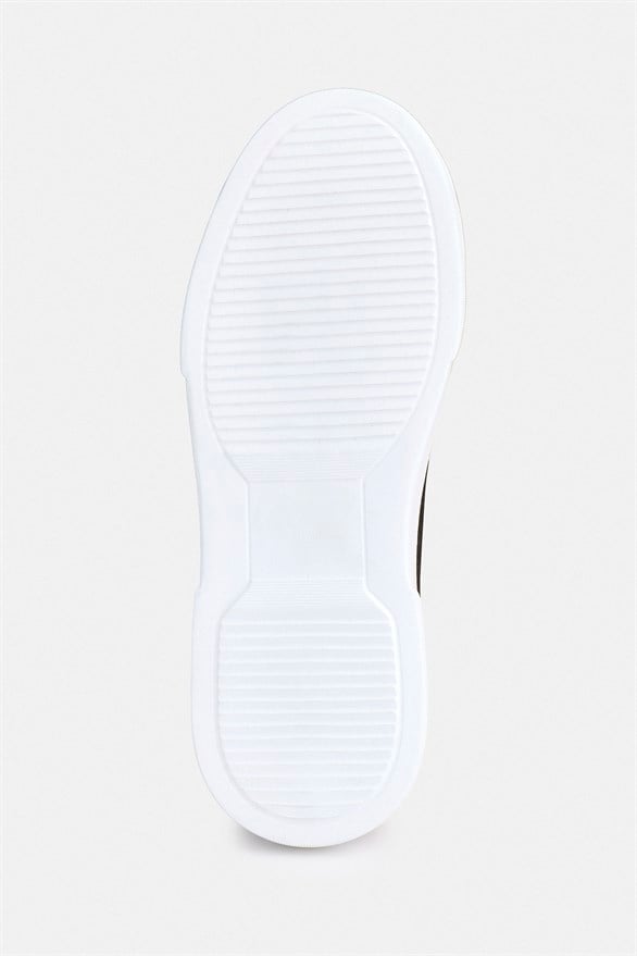 Süvari Siyah Gerçek Deri Bağcıklı Sneakers görsel 6