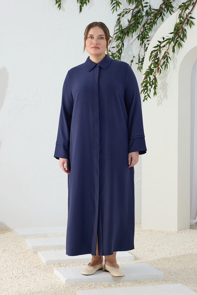 AKER Lacivert Takma Kol Ferace görsel 2