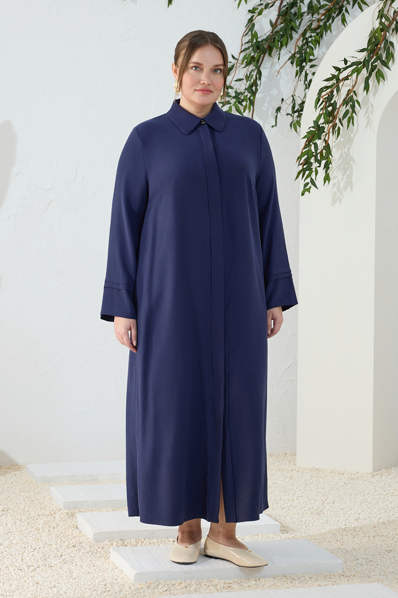 AKER Lacivert Takma Kol Ferace görsel 3