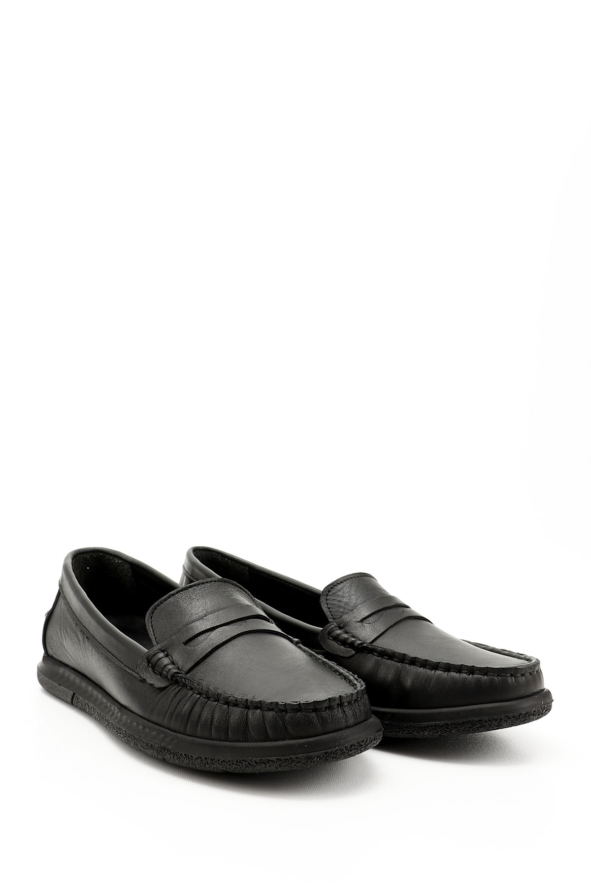 GÖNDERİ(R) Kadın ZÜMRÜT-SİYAH Rok Hakiki Deri Comfort Loafer görsel 2