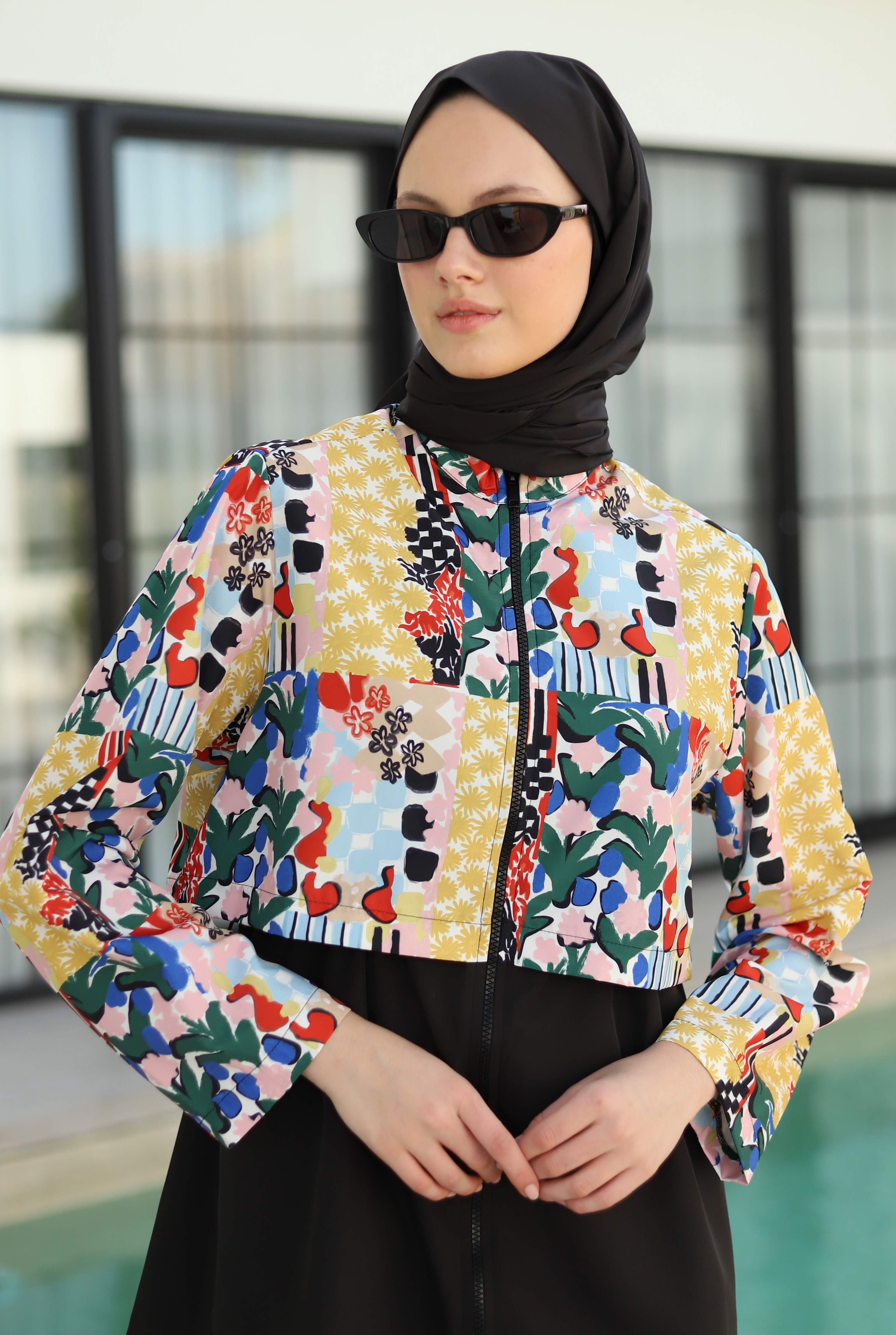 HE-QA Desenli Yüzme Takımı Patchwork görsel 4