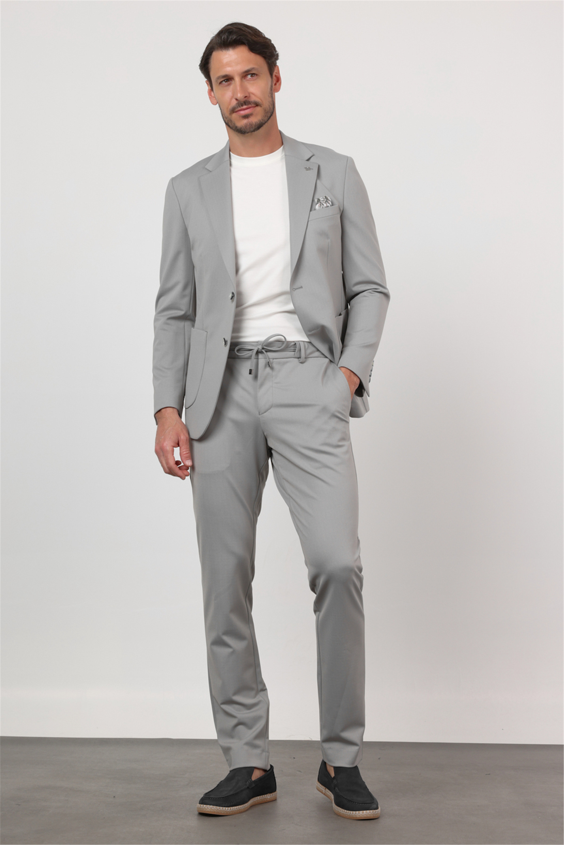 İMZA Kendinden Desenli Mono Yaka 6 Drop Slim Fit Takım Elbise 1001260166