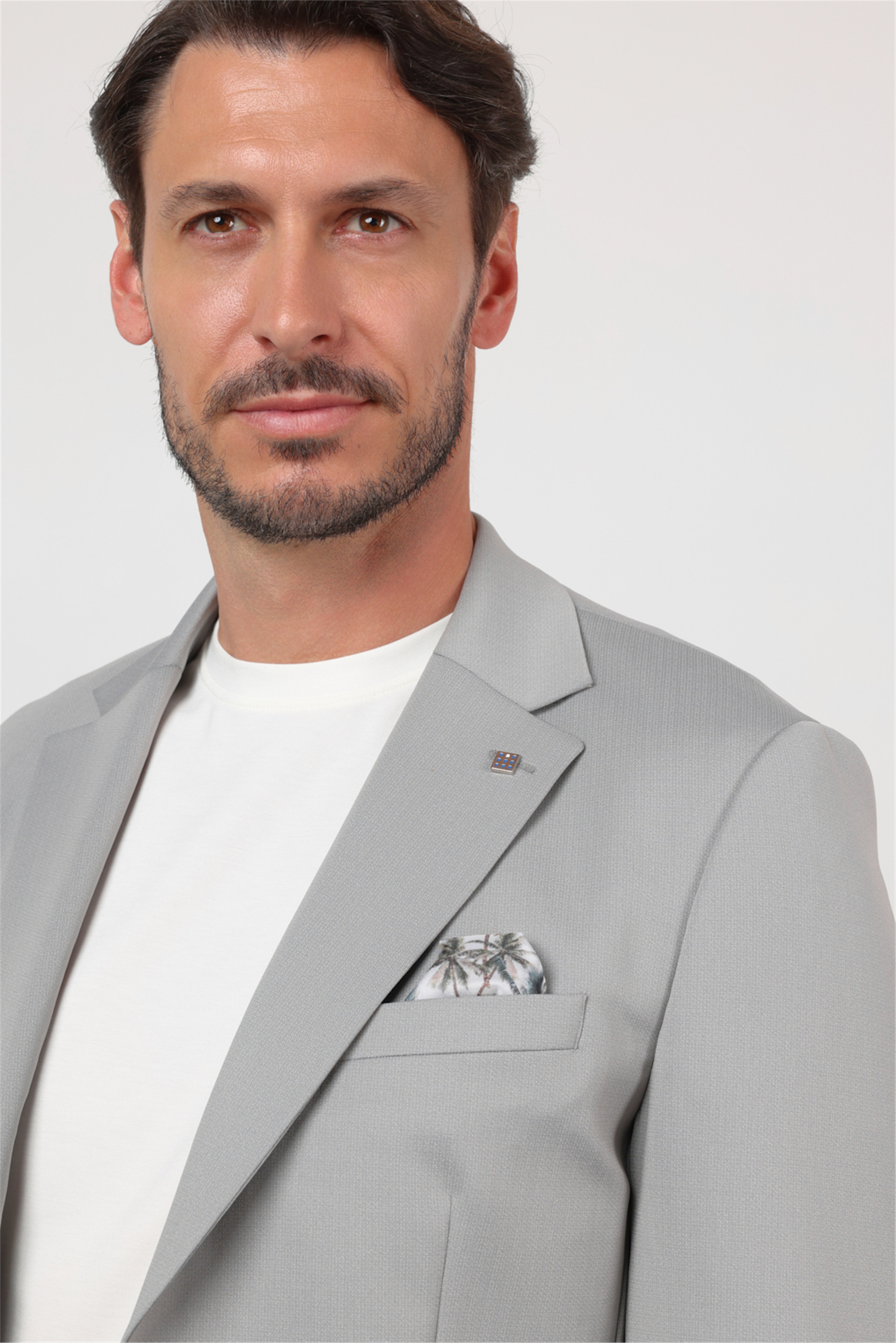 İMZA Kendinden Desenli Mono Yaka 6 Drop Slim Fit Takım Elbise 1001260166 görsel 2