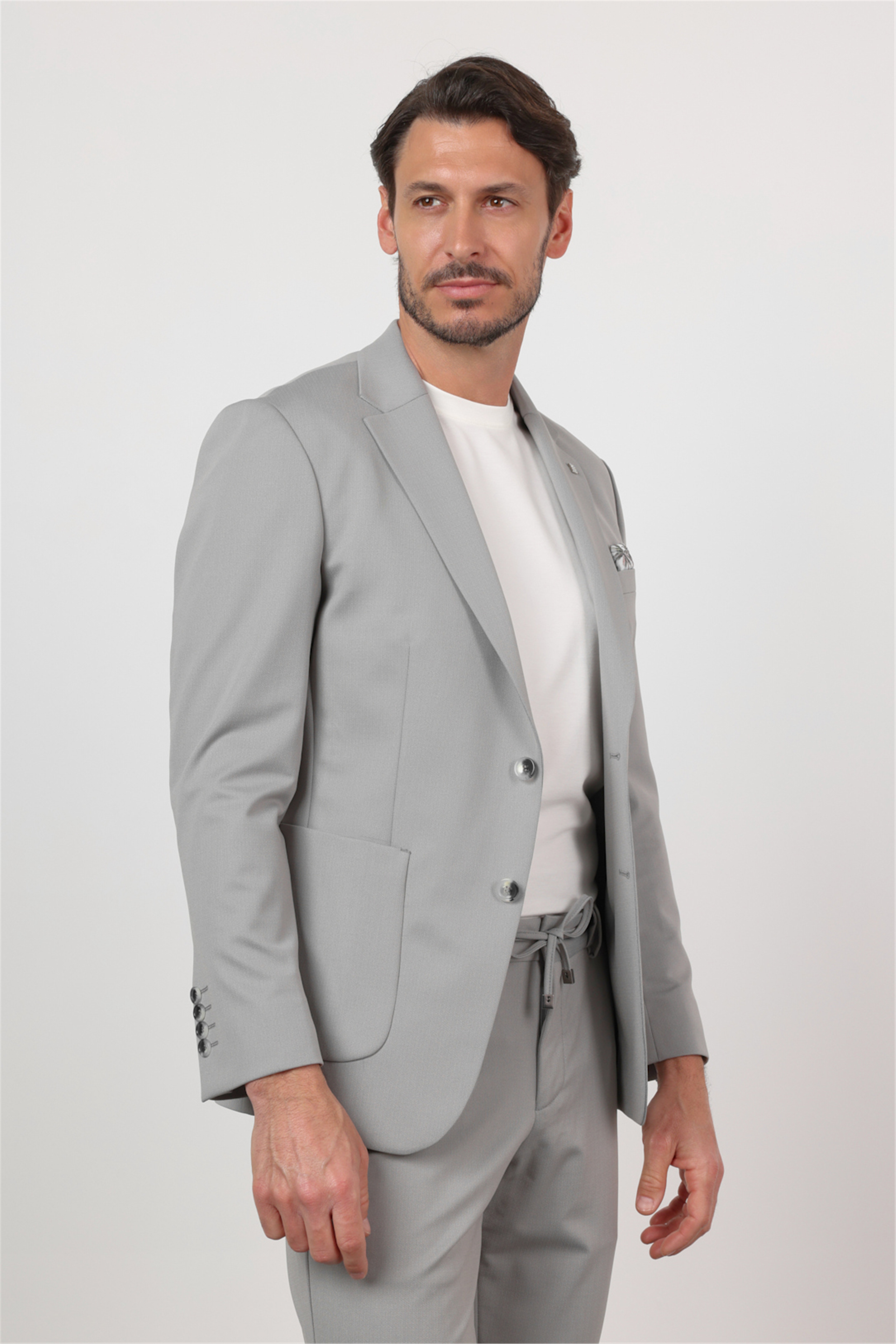 İMZA Kendinden Desenli Mono Yaka 6 Drop Slim Fit Takım Elbise 1001260166 görsel 5