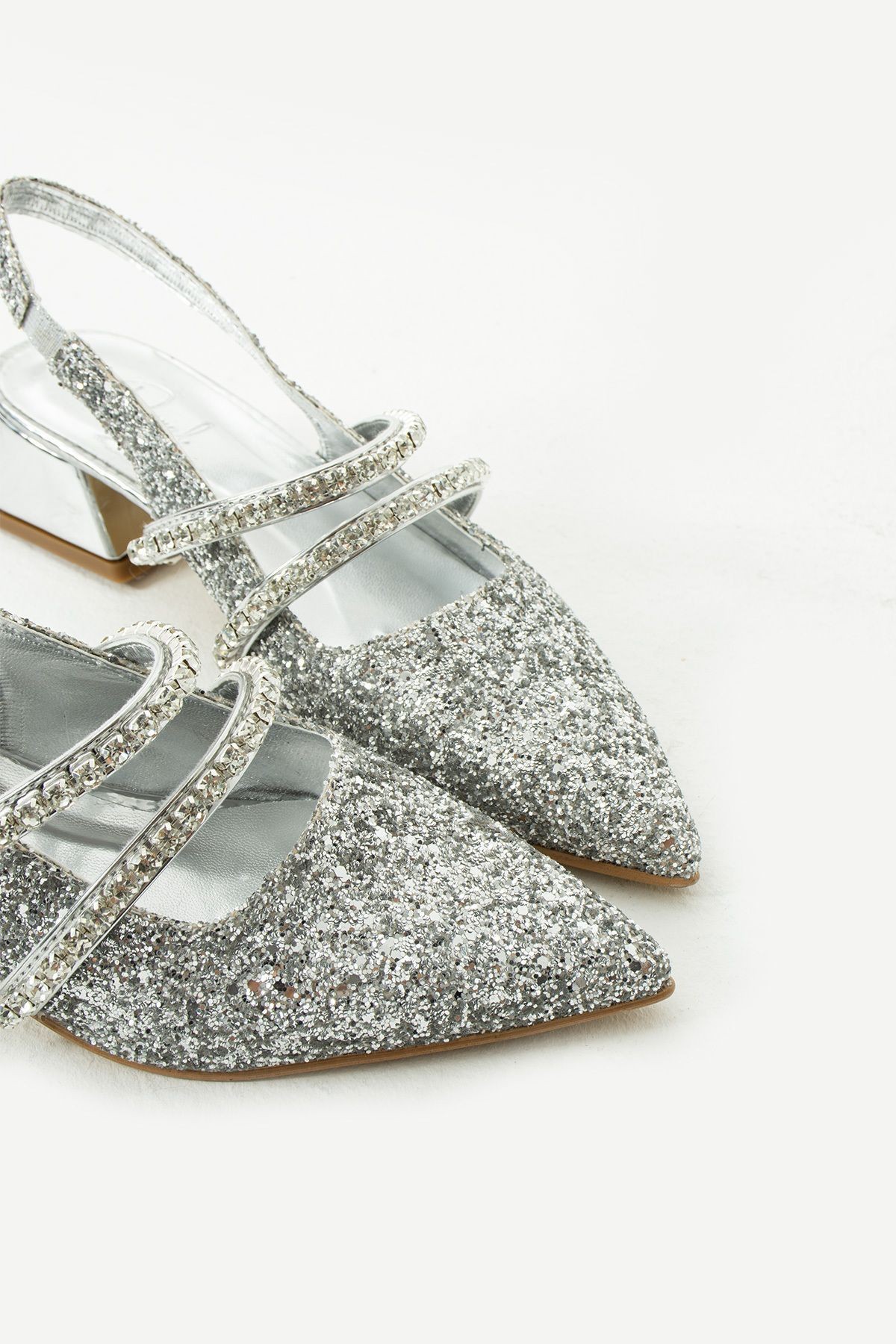 DUXAL SHOES Kadın Taşlı Babet Topuklu Ayakkabı görsel 5
