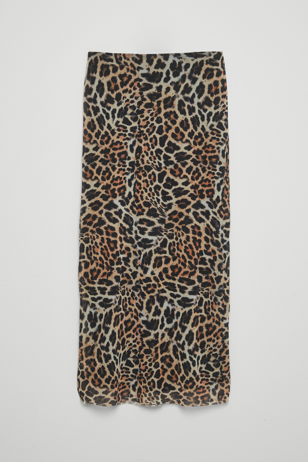 GRIMELANGE BEULAH Kadın Maxi Boy Slim Fit Beli Lastikli Tül Batik Desenli SİYAH-SARI Etek
