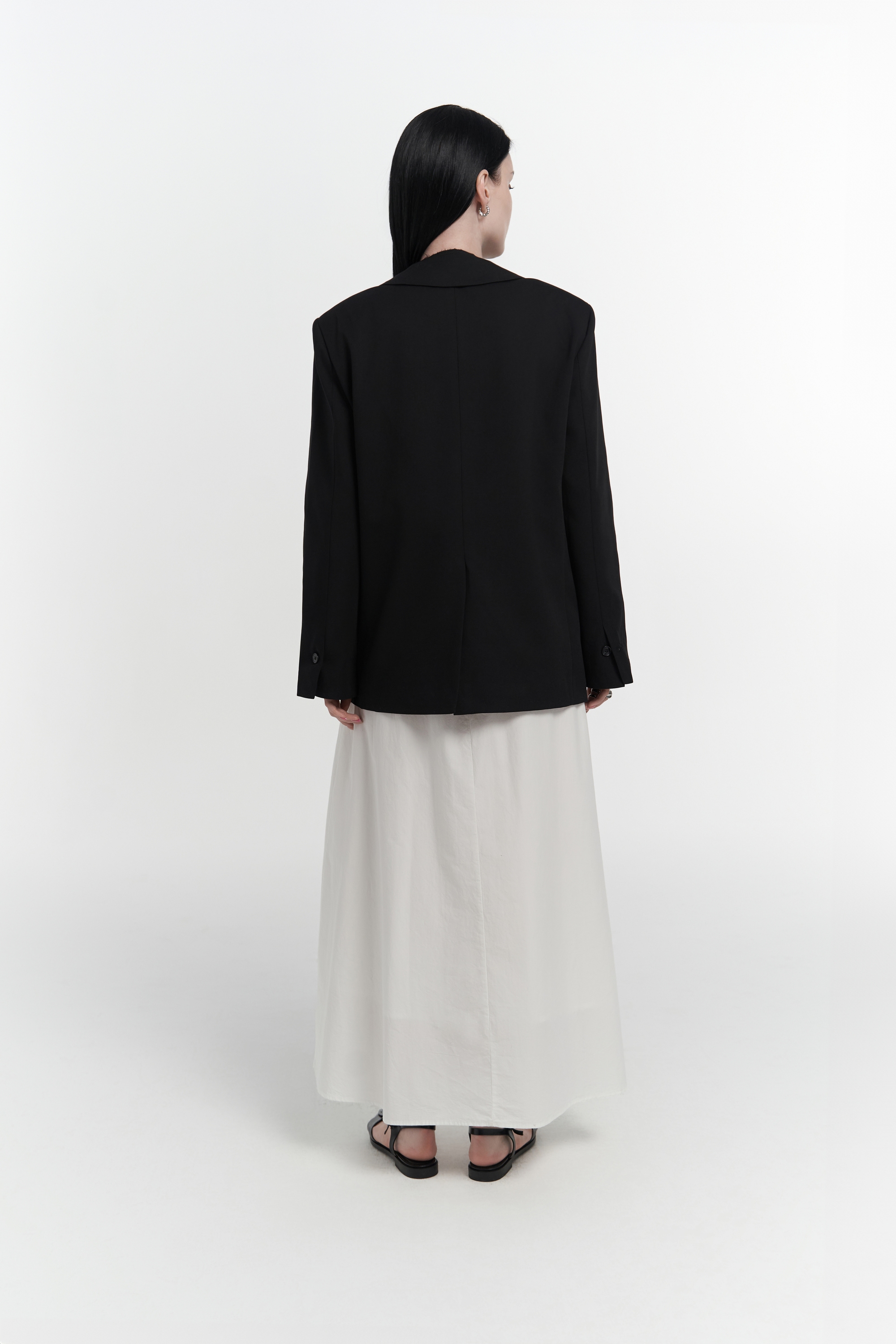 Mai Collection Volda Yaka Detay Siyah Blazer görsel 5