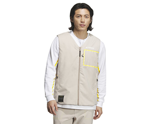 Adidas National Geographic Vest Erkek Outdoor Su Tutmaz Yelek IL8993 Krem