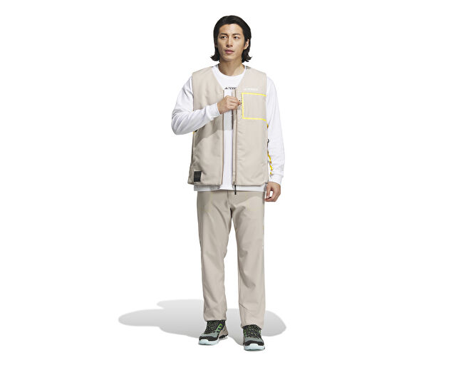 Adidas National Geographic Vest Erkek Outdoor Su Tutmaz Yelek IL8993 Krem görsel 4