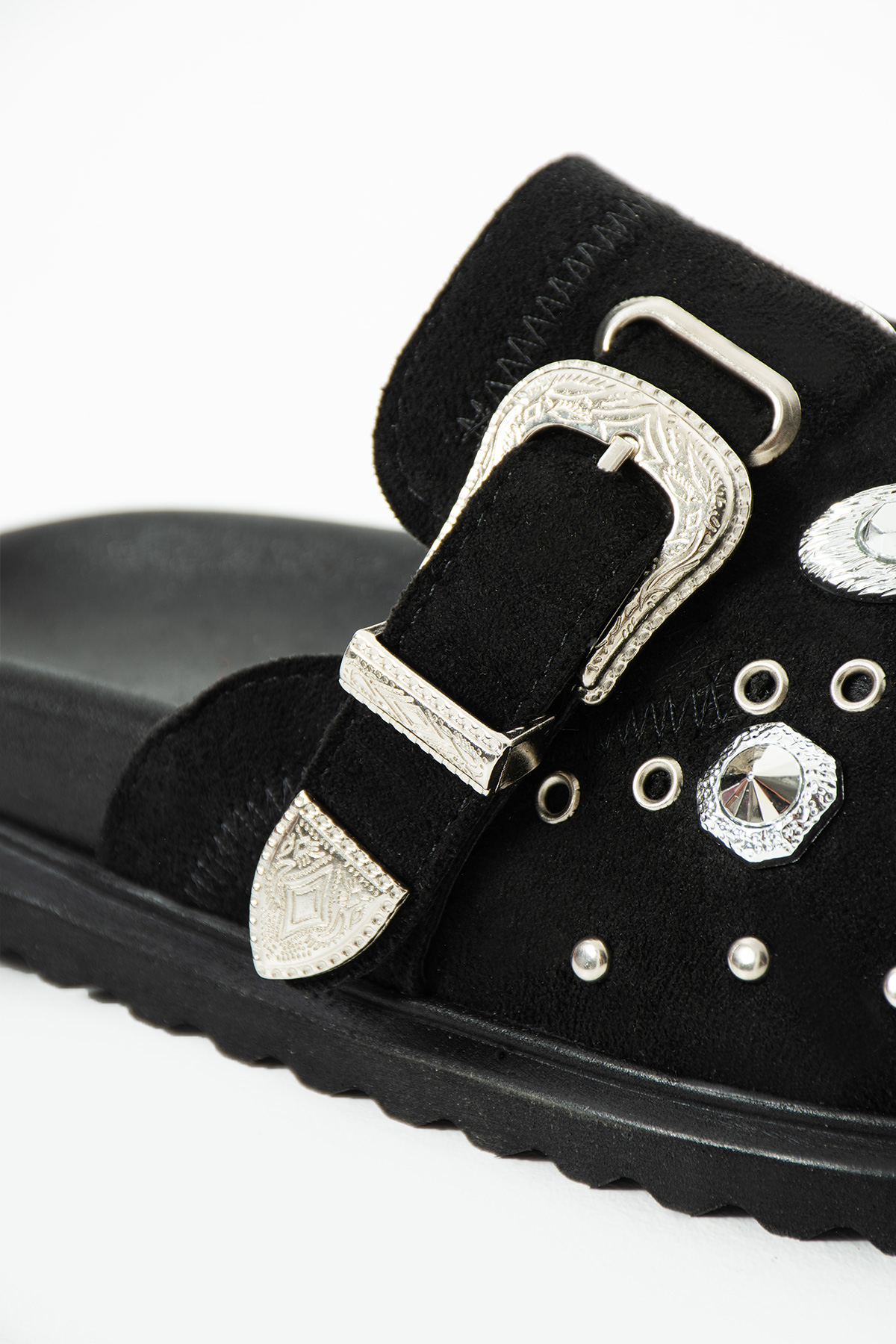 DUXAL SHOES Zlata Kadın Taş Detaylı Tokalı Günlük Terlik görsel 6