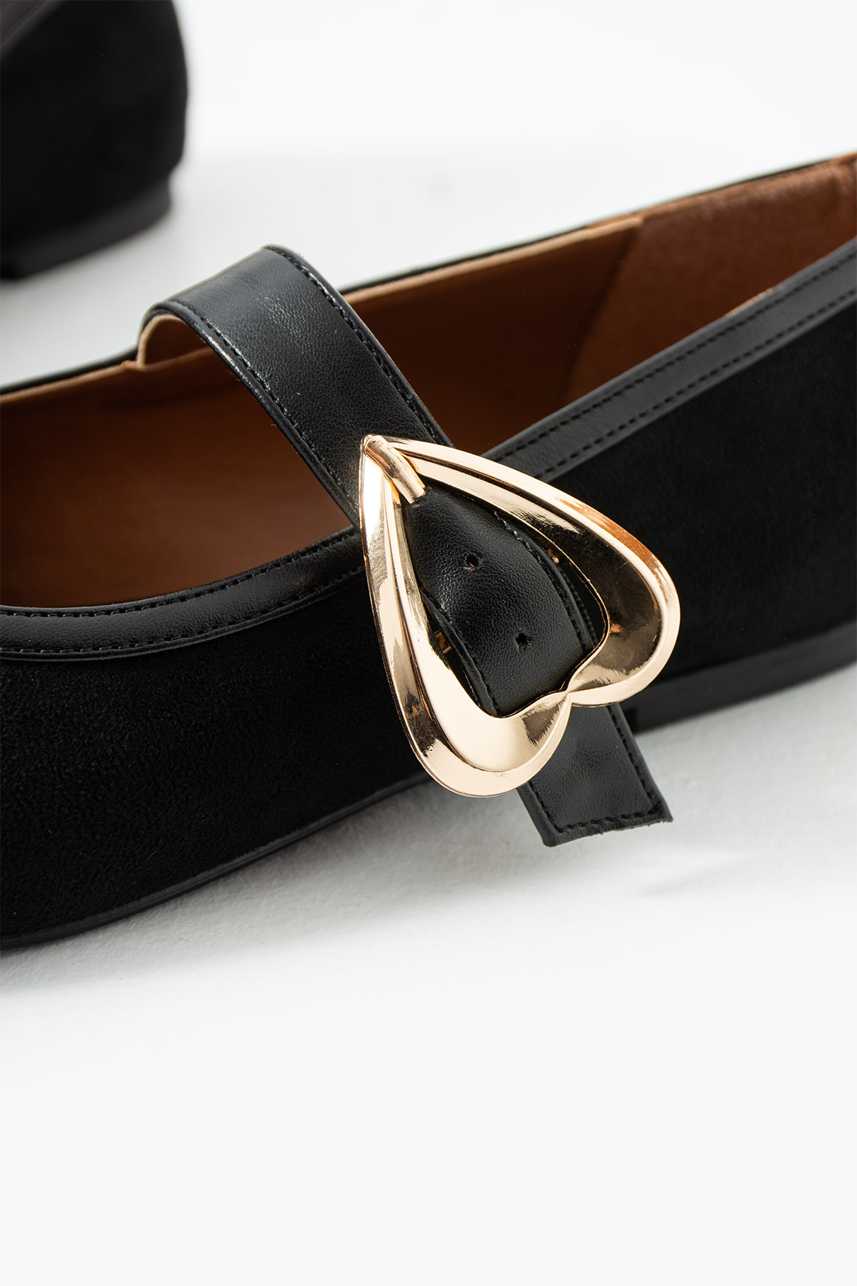 DUXAL SHOES Jadon Trend Kalp Tokalı Kadın Babet Günlük Ayakkabı görsel 5
