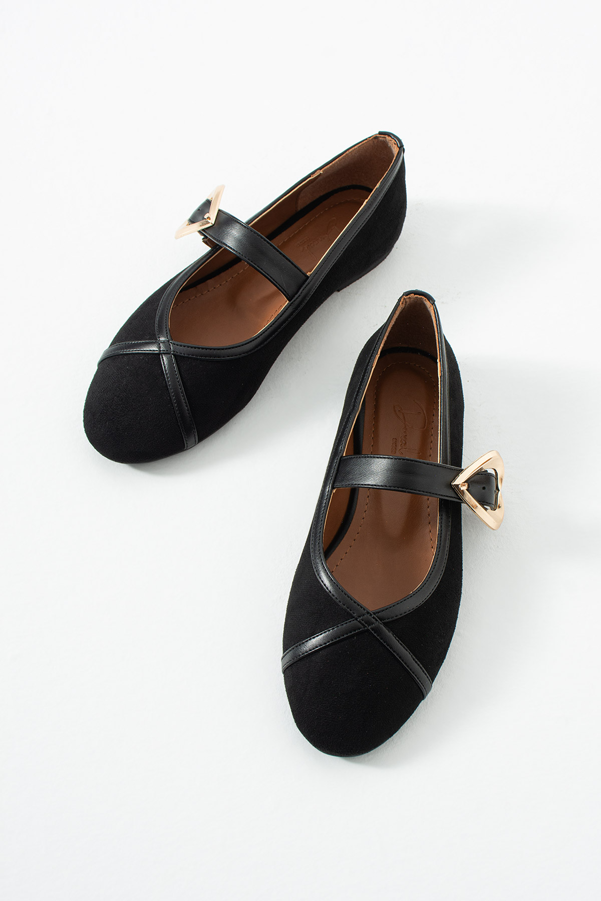 DUXAL SHOES Jadon Trend Kalp Tokalı Kadın Babet Günlük Ayakkabı görsel 6