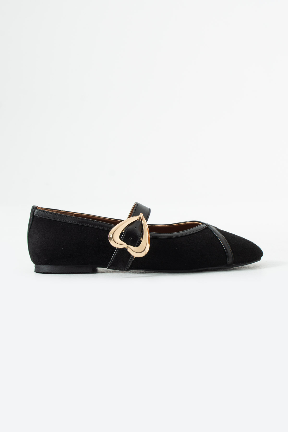 DUXAL SHOES Jadon Trend Kalp Tokalı Kadın Babet Günlük Ayakkabı görsel 7