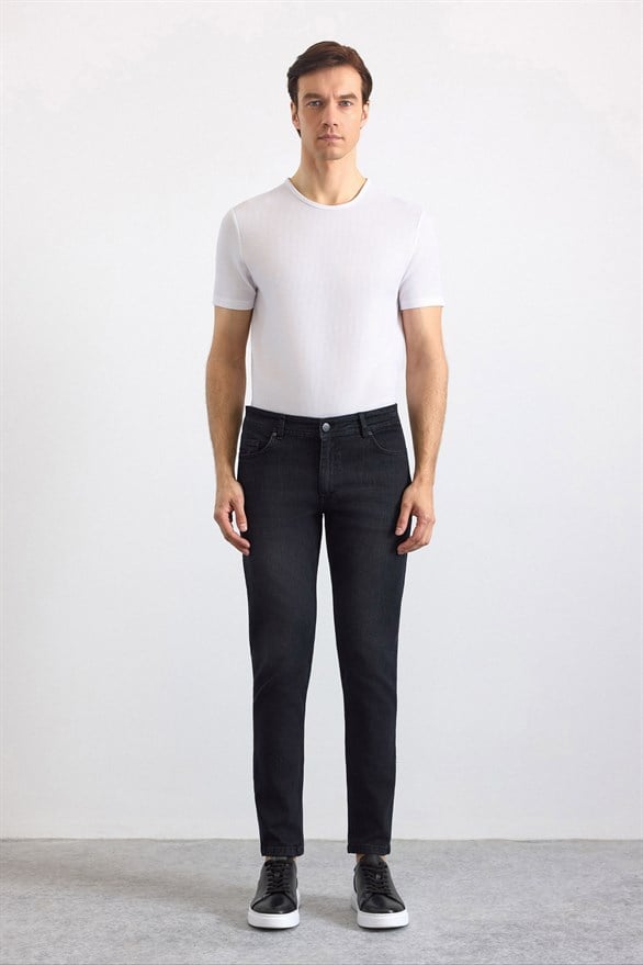 Süvari Siyah Denim Pantolon